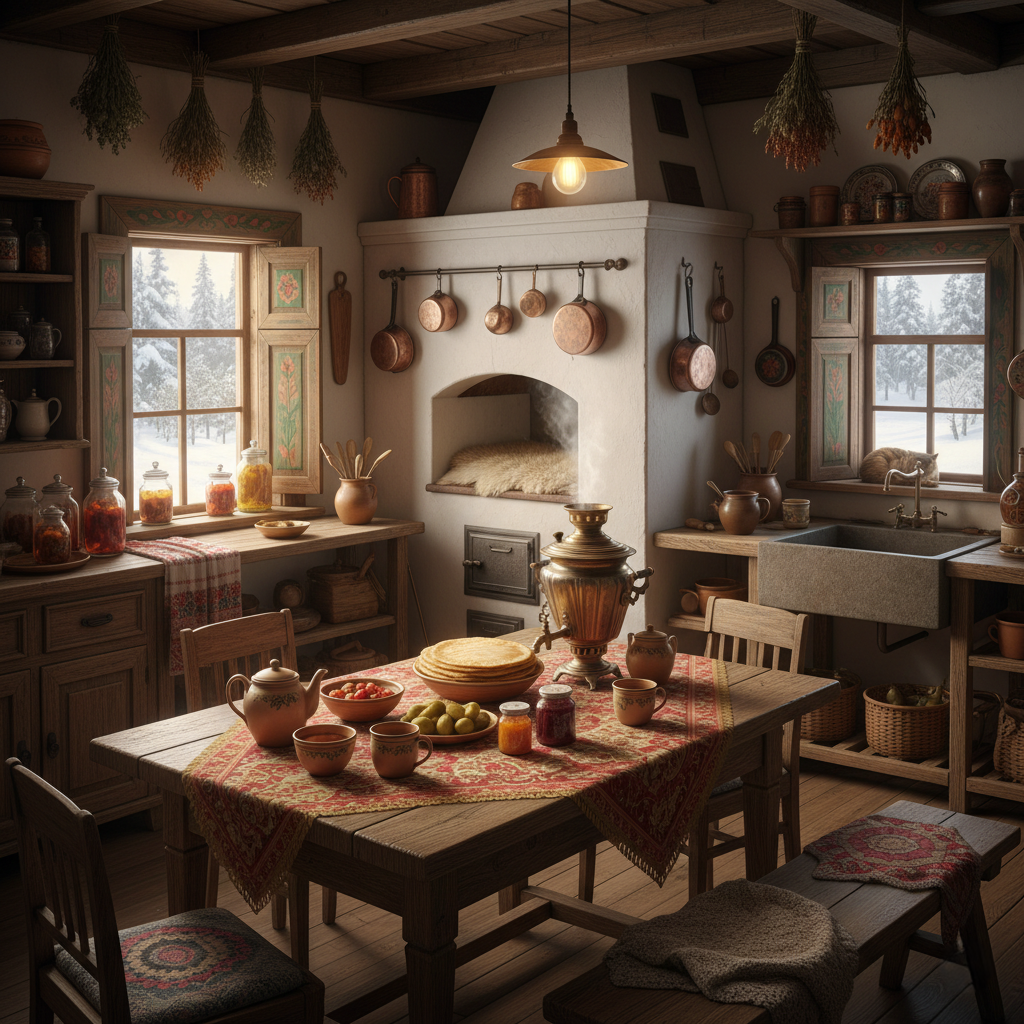Russian traditional kicthen