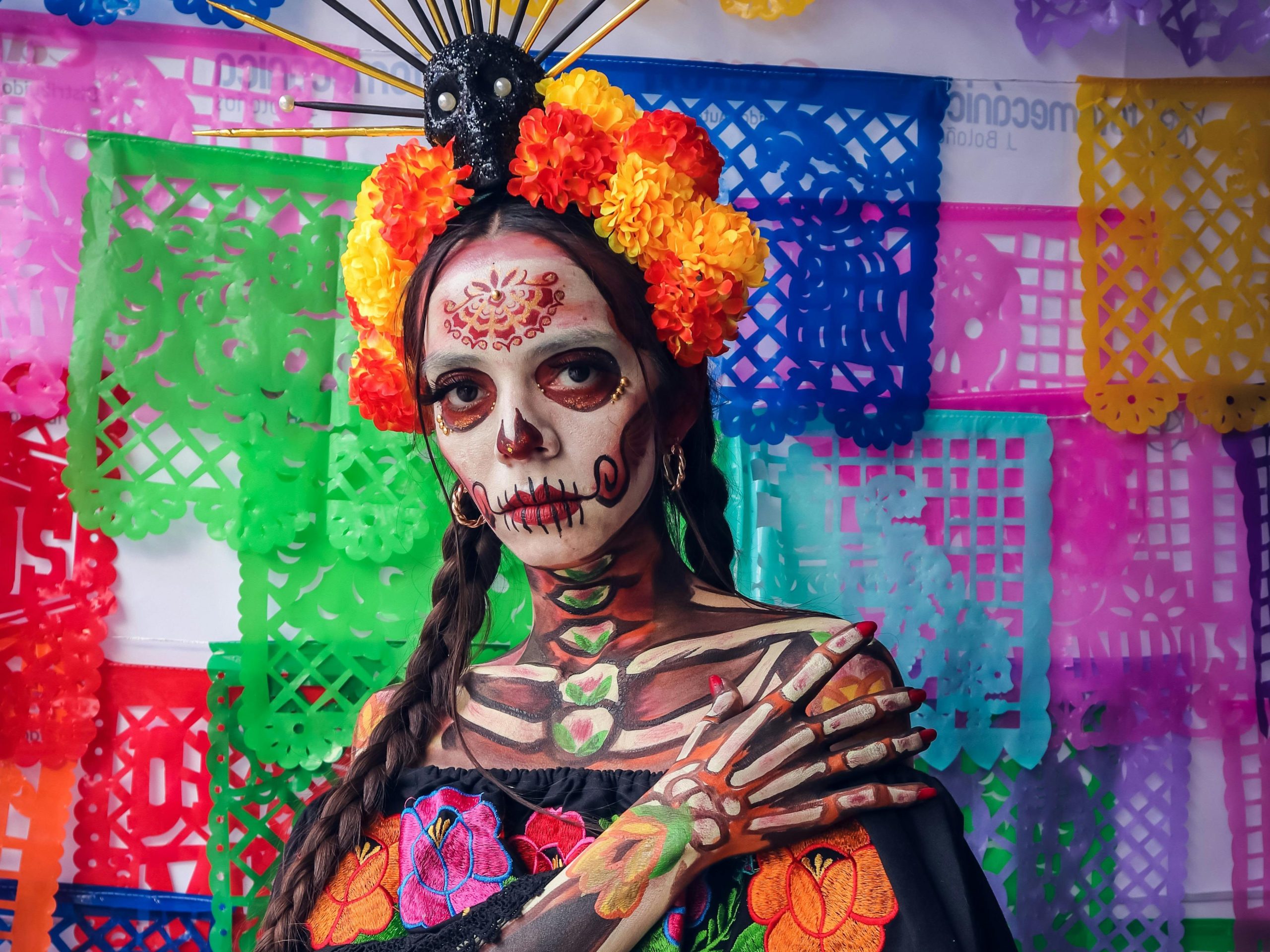 vibrant papel picado