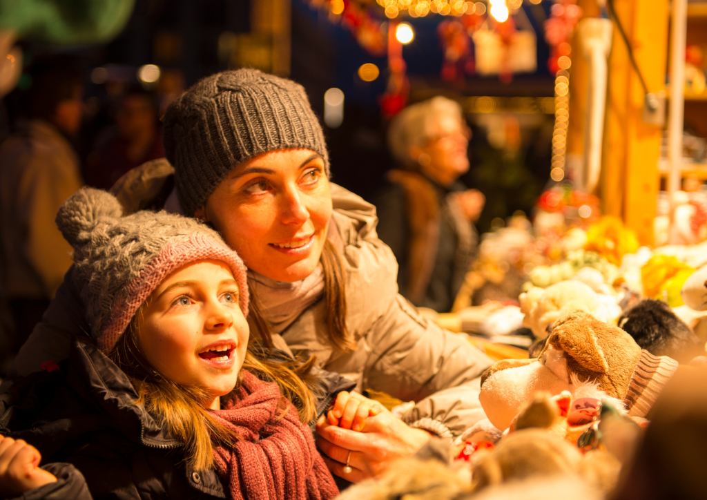 Children at Christmas market